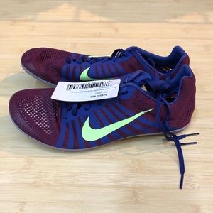 Nike Zoom D Unisex Spikes Bordeaux/Lime Mens 10